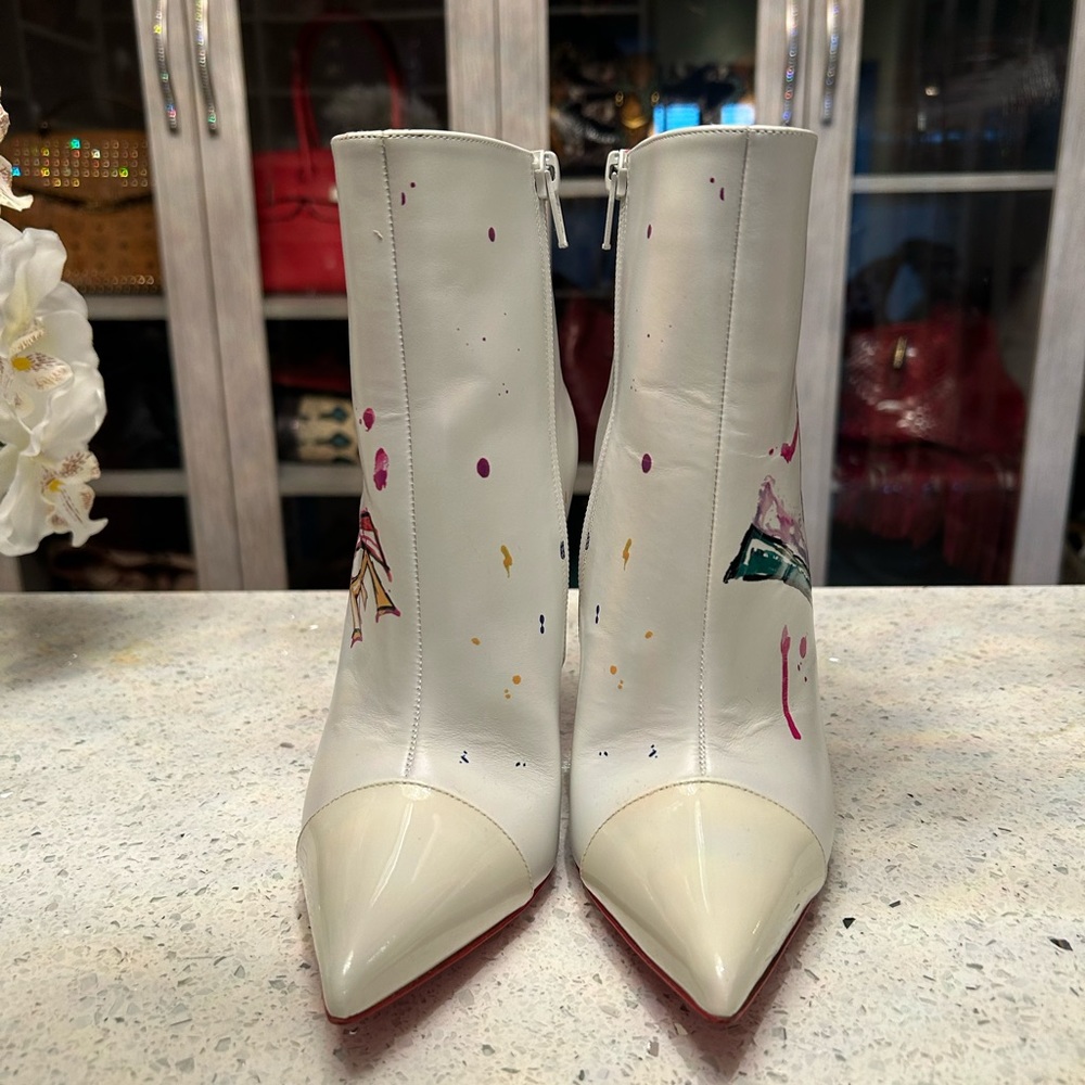 Christian Louboutin In Love White Bootie - Picture 4 of 7